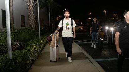 Messi llegó a la concentración del seleccionado argentino en Miami
