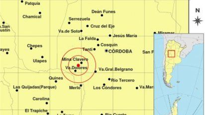 Sismo de 3º en Traslasierra, cerca de Villa Dolores