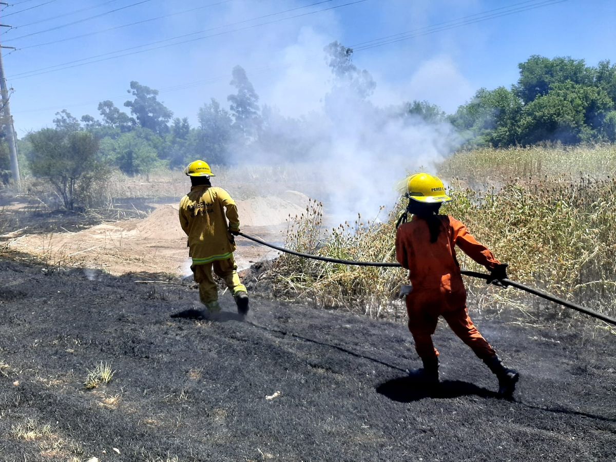 Incendio rural al norte de Villa María