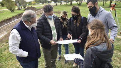 Avanza la obra de ciclovía en el Parque Pereira y Domínguez