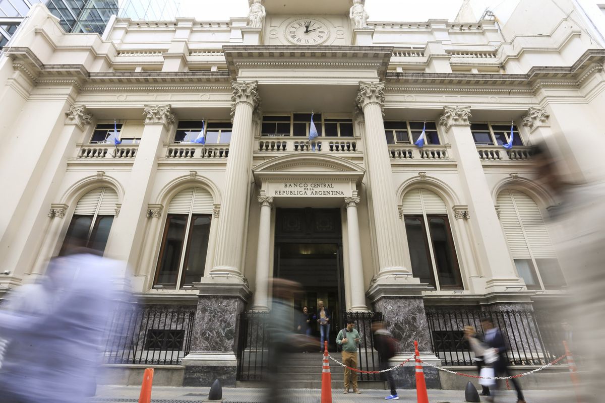 El edificio del Banco Central en Buenos Aires. 