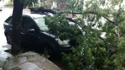 Fuerte tormenta de viento, lluvia y granizo en el sur de Córdoba
