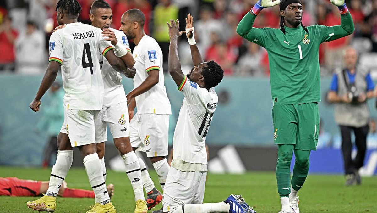 Ghana venció a Corea del Sur 3-2 en un partido vibrante