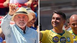 Lula y Flávio Bolsonaro cerraron ayer sus campañas.