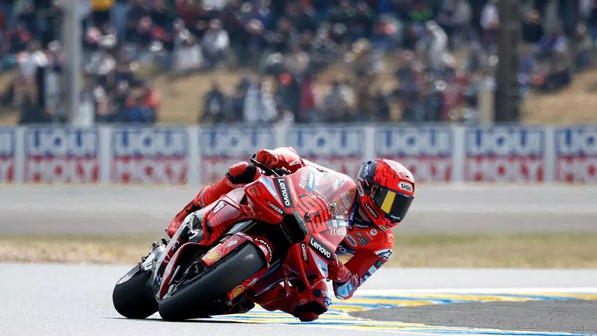 Marc Márquez con el mejor tiempo de MotoGP en el Gran Premio de Francia