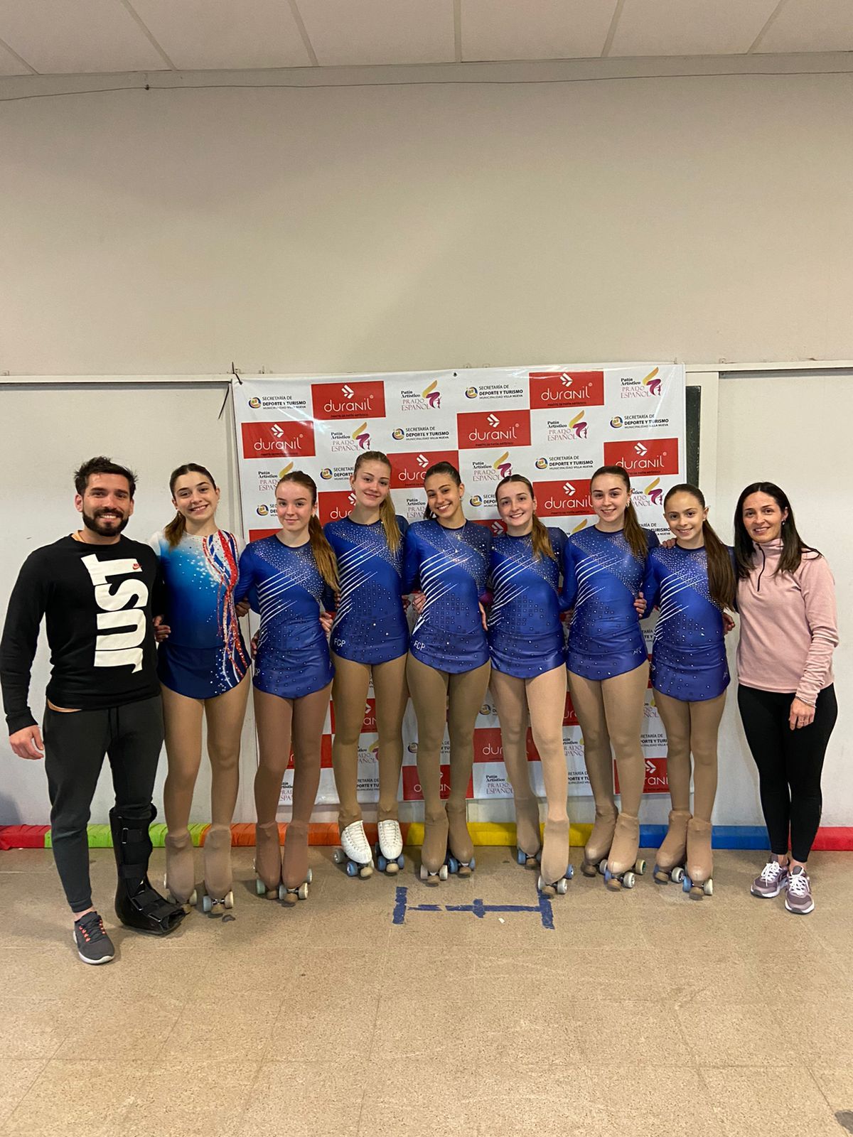 Las patinadoras de Asociación Española que estarán presentes en el certamen nacional. 