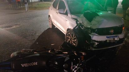 Un joven motociclista resultó herido tras un choque