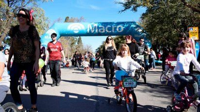 Más de 500 pequeños participaron de la bicicleteada