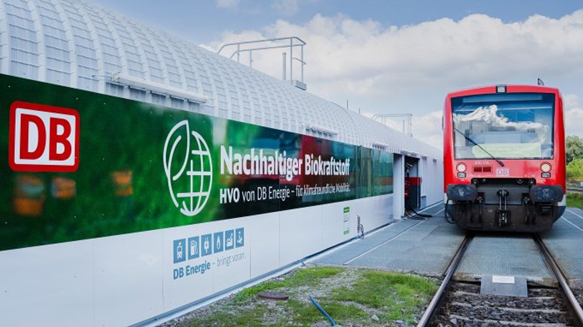 El operador ferroviario estatal alemán anunció que utiliza 17 millones de litros de biocombustible HVO (o aceite vegetal hidrotratado) para impulsar sus locomotoras diésel