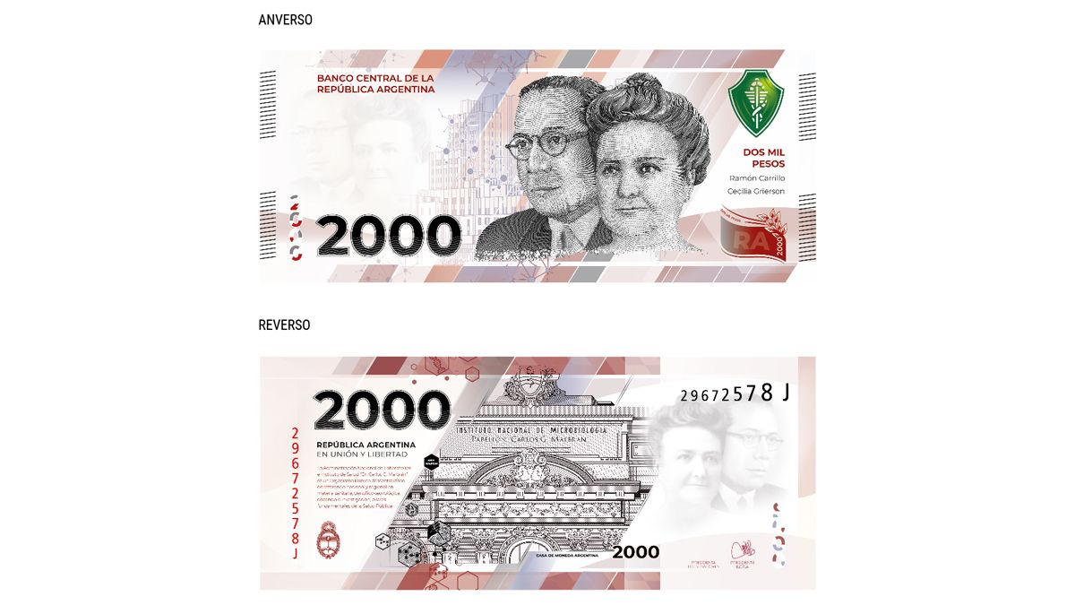 Hoy el BCRA puso en circulación los billetes de 2000 pesos.