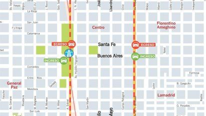 Desde mañana, acceso y egreso del centro será límitado a algunas calles