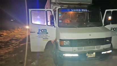 Llegó en moto y se fue con un camión, tras dañar un portón: fue detenida