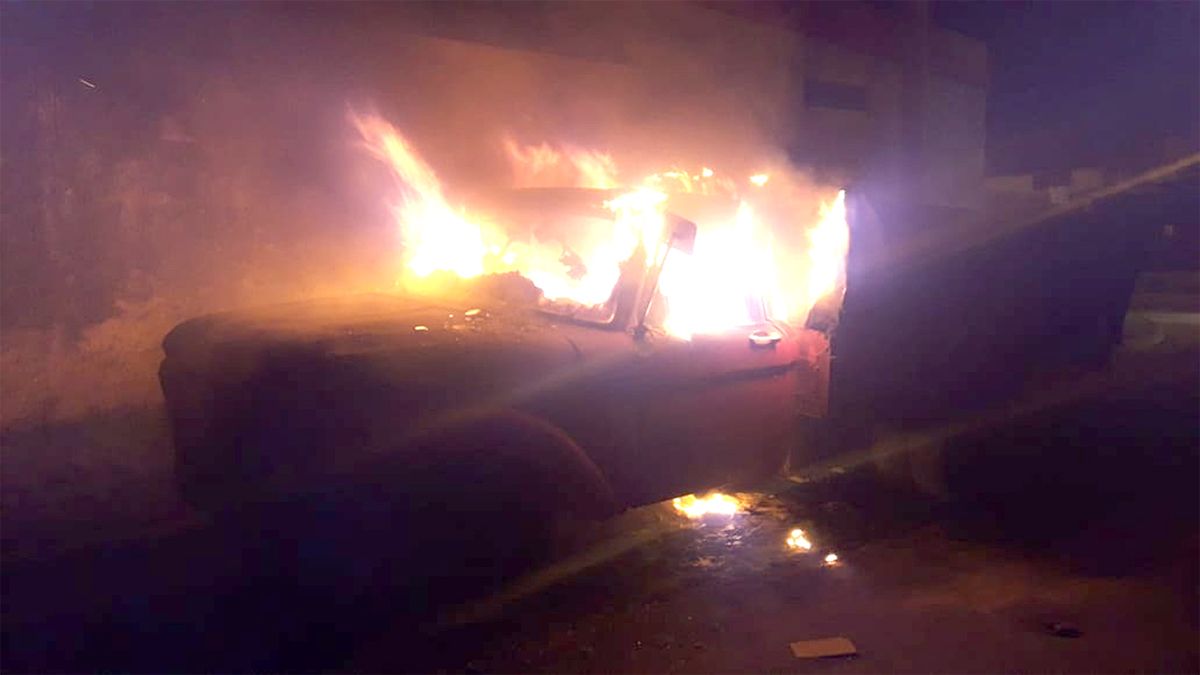 Se incineró un camión en el Alberdi