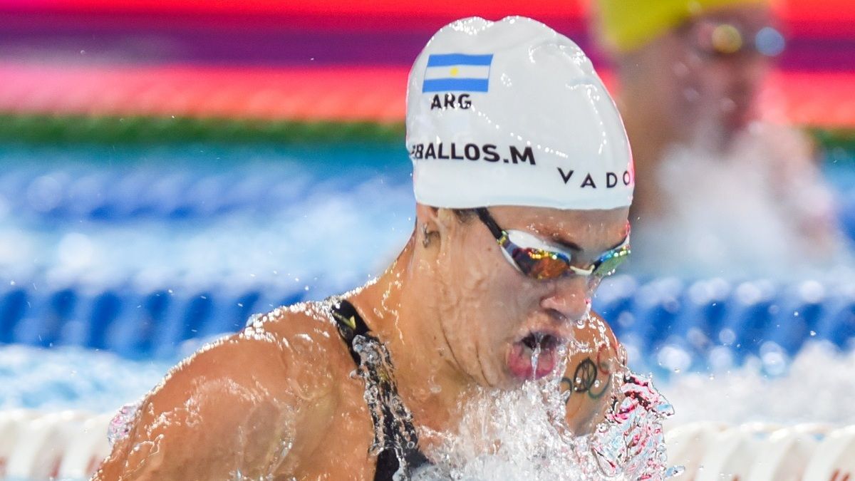La riocuartense Macarena Ceballos sumó otro oro en los Suramericanos, se quedó con los 200 metros pecho. Foto: fotografiasbraicovich