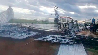 Una fuerte tormenta azotó a Viamonte: continúa el alerta