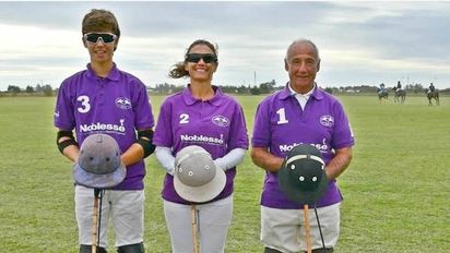 Tres generaciones en un equipo: abuelo, hija y nieto cumplieron el sueño de jugar juntos al polo