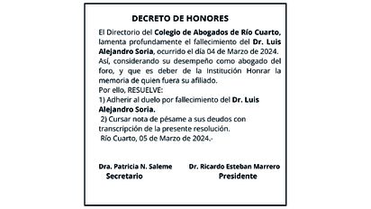 Dr. Luis Alejandro SORIA