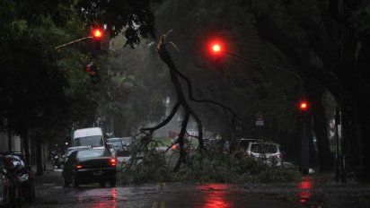 Impactantes imágenes del temporal en Buenos Aires