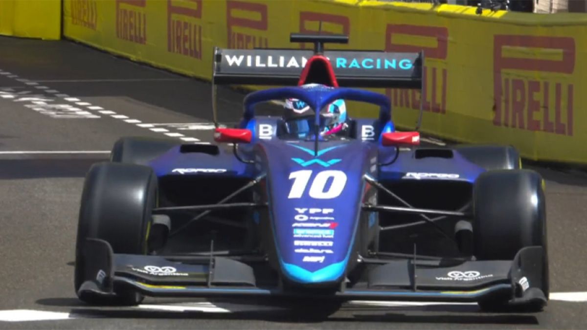 El piloto de la Academia Williams marcó el segundo tiempo en los entrenamientos libres de la Fórmula 3 en Mónaco