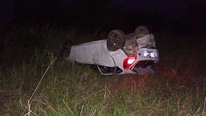 Un joven resultó herido tras volcar con su auto en la ruta 10, cerca de Colazo