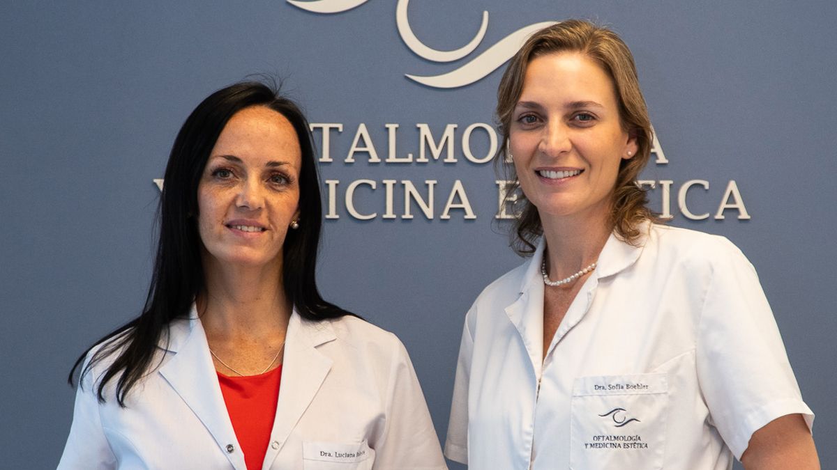 Las oftalmólogas Luciana Ballesté y Sofía Boehler.