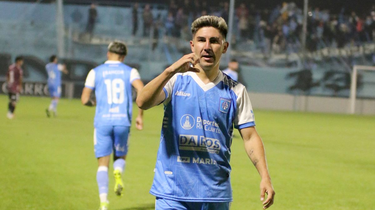 Agustín Fontana fue el autor del golde la victoria de Estudiantes sobreCentral Norte por la fecha17.Se tratadel primer tanto del jugadorcon lacamiseta del club celeste.