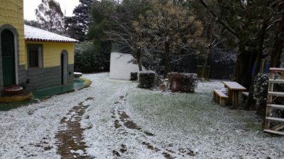 Gran parte de la provincia de San Luis amaneció blanca