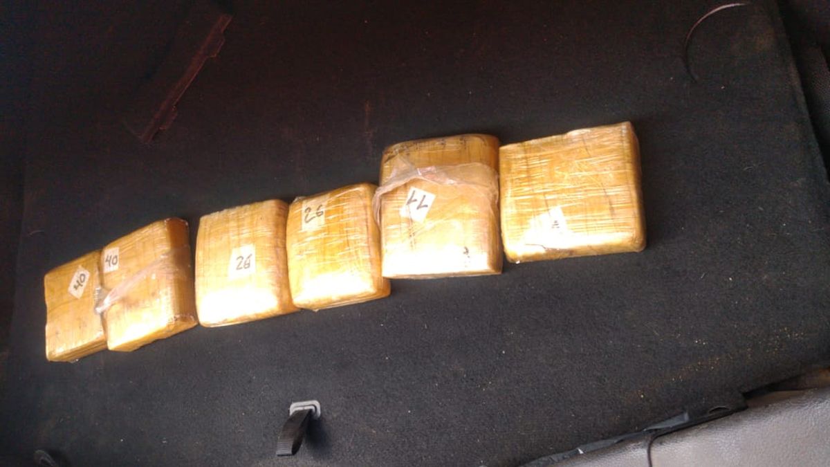 La cocaína estaba distribuida en seis paquetes.
