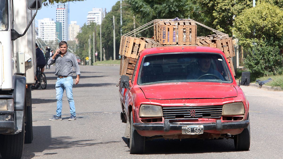 Los verduleros forman largas filas para ingresar al Mercado de Abasto.
