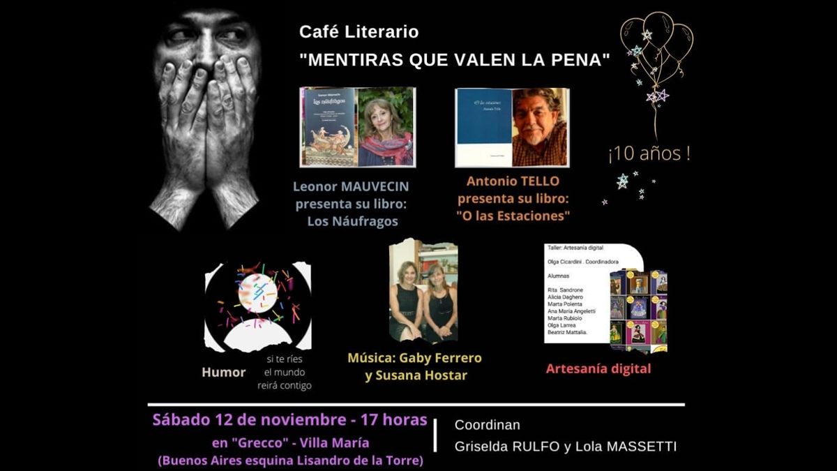 Café Literario renueva su propuesta con dos escritores de trayectoria y varias sorpresas