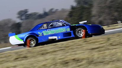 Aichino, Saby,  Bosio y  Pedrón, con las respectivas pole position del Córdoba Pista 