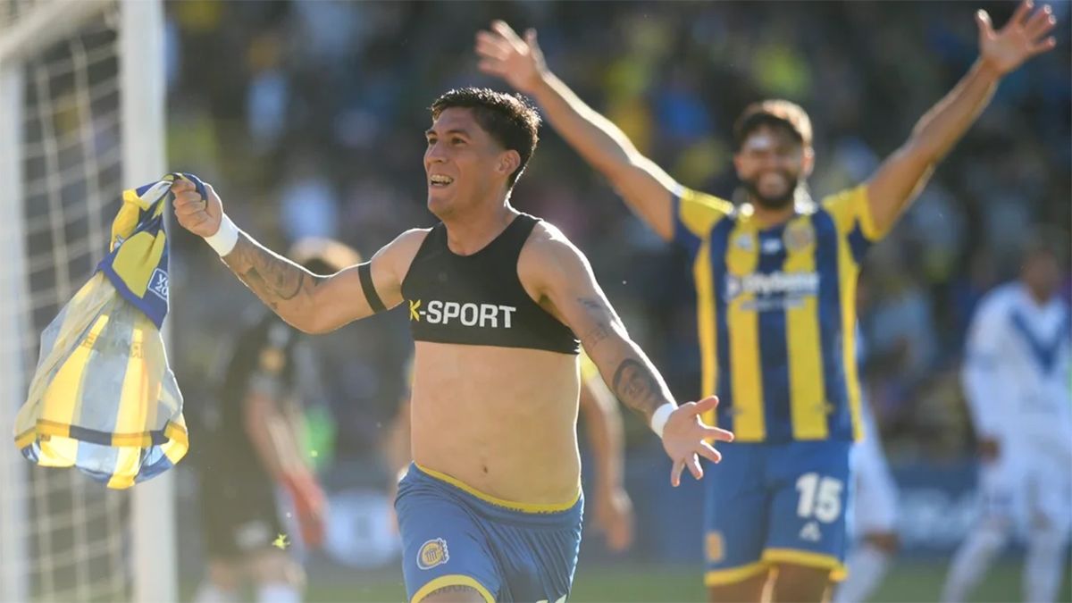 Enzo Giménez marcó el gol del triunfo de Rosario Central por 2-1 a Vélez