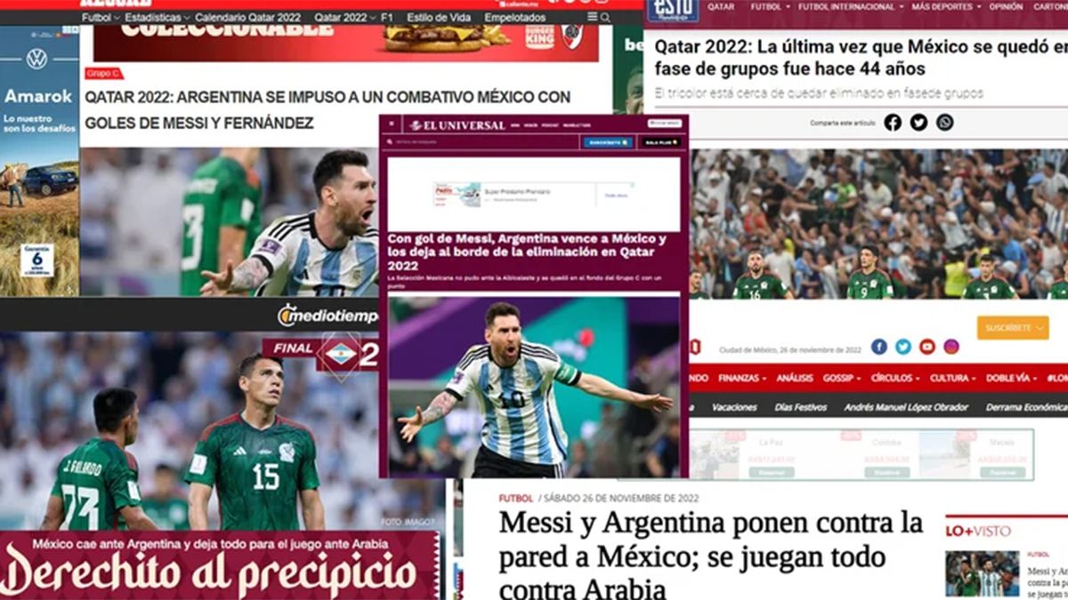 Los medios mexicanos se lamentan por la caída de su seleccionado ante Argentina