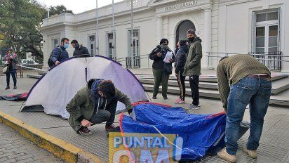 Con un acampe en el Concejo, pidieron acceso a una vivienda digna