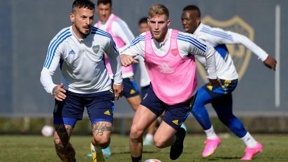 Benedetto y Fabra, titulares en la práctica de Boca