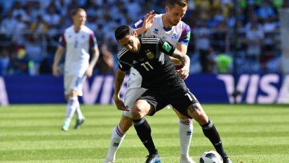 Di María y un mensaje de apoyo al plantel