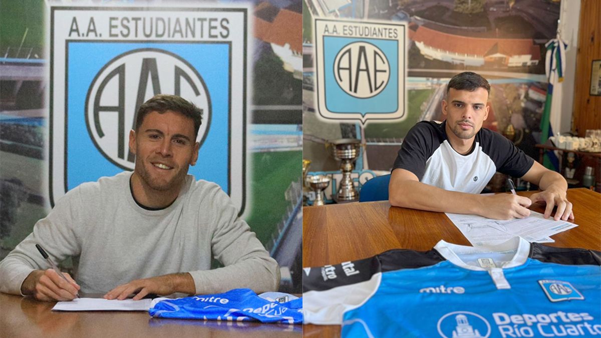 Agustín Solveyra y Lucas Angelini fueron las últimas incorporaciones de Estudiantes de Río Cuarto para la segunda ronda de la competencia en Primera Nacional 2024