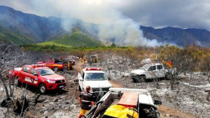 Fuego sin control en Traslasierra: el riesgo es muy alto en la región