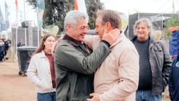 El viernes Pino visitó la Expo de la Rural de Río Cuarto. Fue recibido por Moyetta.