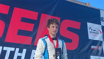 Lázaro Bainotti, un Cordobés de 13 años que triunfa en el automovilismo estadounidense