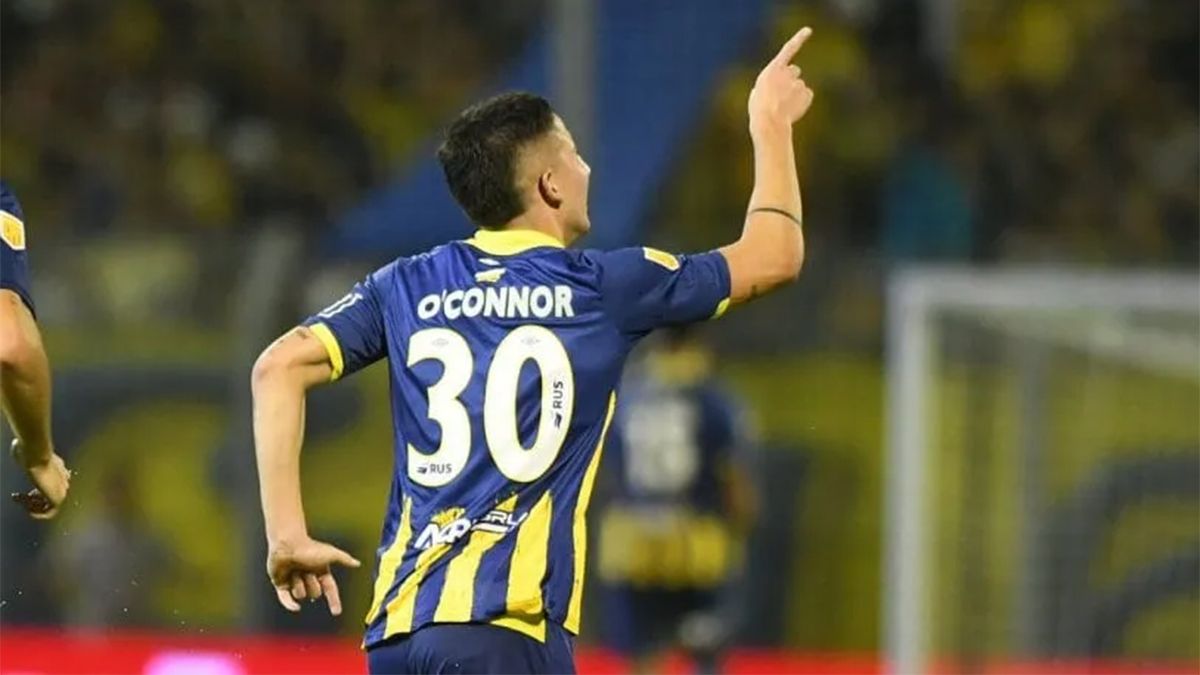 Tomás O Connor, autor del único tanto del partido en el que Rosario Central venció a Gimnasia en La Plata por 1-0