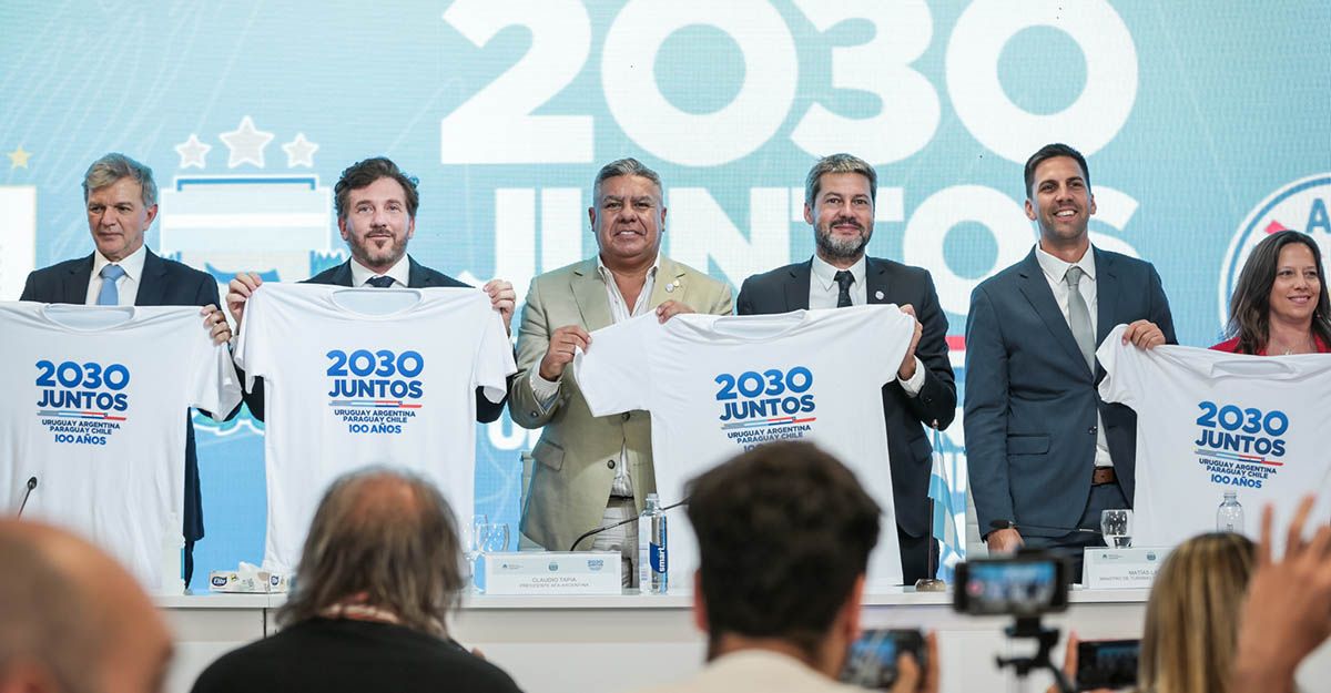 La presentación en la AFA de la postulación para el Mundial 2030 en Argentina