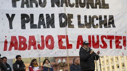 Frente a la Casa Rosada, la izquierda reclamó