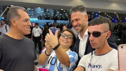 Martín Demichelis llegó a Argentina para firmar su contrato con River
