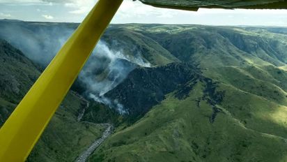 Traslasierra: todavía sigue activo el incendio en cercanías de La Paz