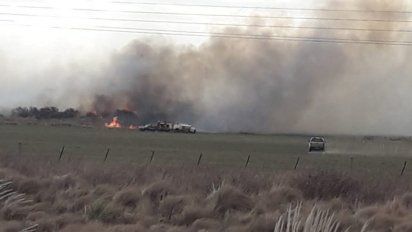 Un incendio afectó el campo del presidente de la Rural de Río Cuarto