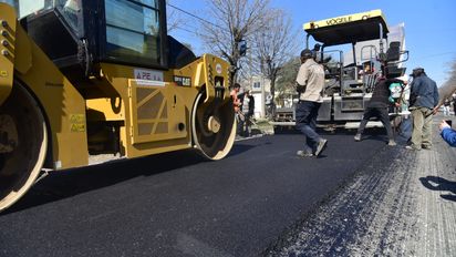 Comenzó la repavimentación de avenida Deán Funes