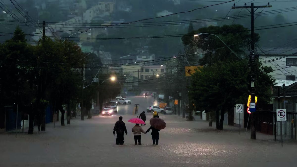 Fuertes lluvias azotaron una vez más Rio Grande do Sul estejueves