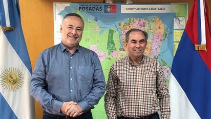 Accastello visitó empresas y se reunió con el intendente de Posadas