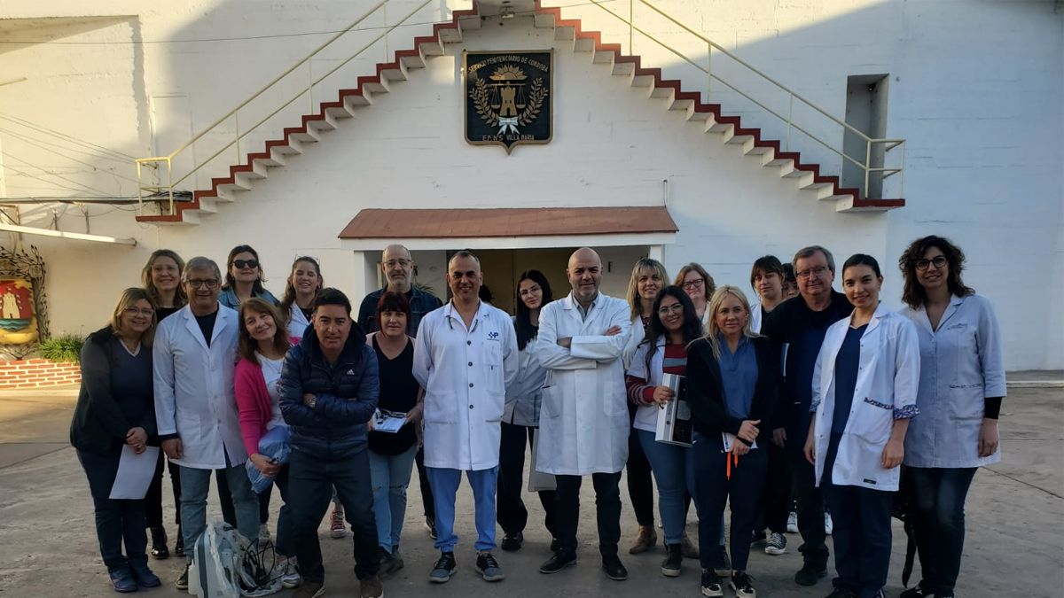El equipo de salud que trabajó durante las dos jornadas en la cárcel de Villa María.